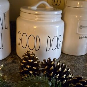 Rae Dunn dog treat canister